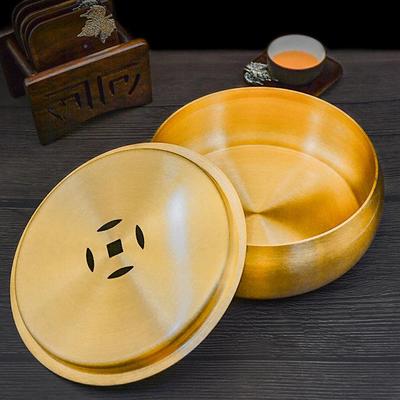 铜艺大茶洗笔洗功夫茶具水盂水洗子茶盘道六君零配特号87305大干