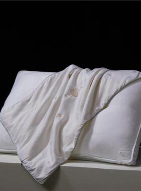 全棉纯棉大提蚕丝枕可卸花RDM刺头拆绣枕芯