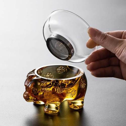 玻璃器茶滤漏创意茶滤茶茶隔不叶锈钢茶网PCL茶茶隔茶托功夫茶具