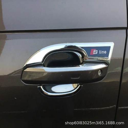 适用于7-22奥迪A/4LS4/款A015/Q15L/A3/Q2L碳纤纹外门拉手贴改装