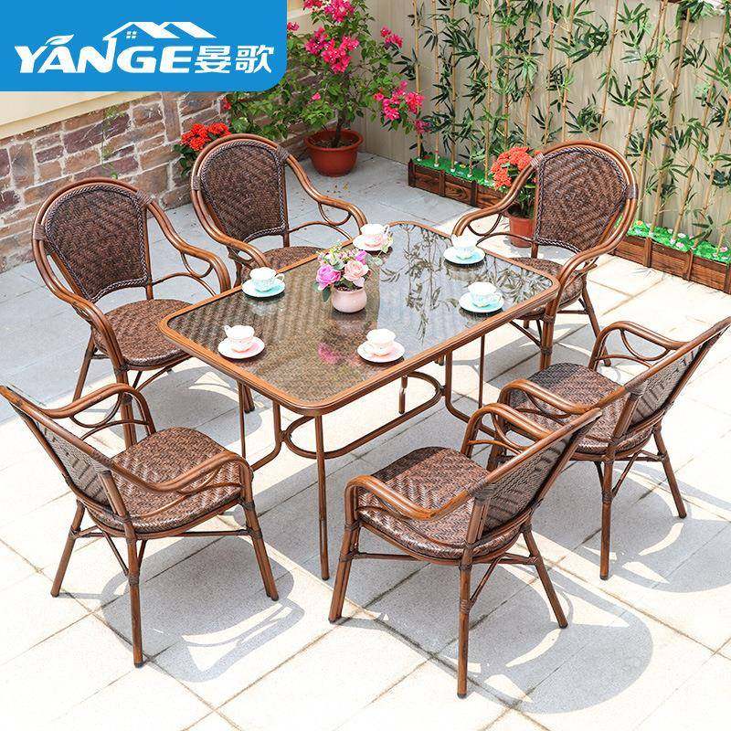 藤椅户外桌院椅庭花阳台休桌闲接待桌椅套装1-32室外露园台简约餐,商业/办公家具,商用藤编家具,淘宝优惠券,粉丝福利购,淘宝优惠卷