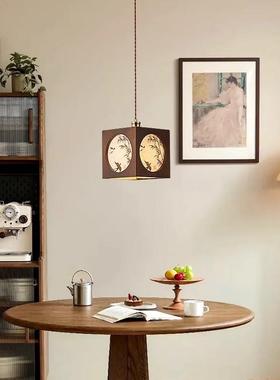 代厅美学吊灯宋禅意创意个性艺术复古61512实木头灯罩中式客卧室