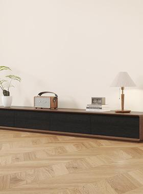 北欧机简约电视柜家用客厅茶几组代合户现67713型胡桃色落地实木