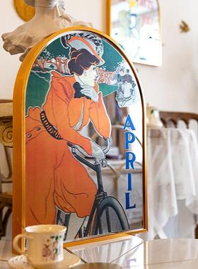 艺术女术郎法式画轻奢拱形装饰QB202210画玄古关卧室艺人物复挂餐