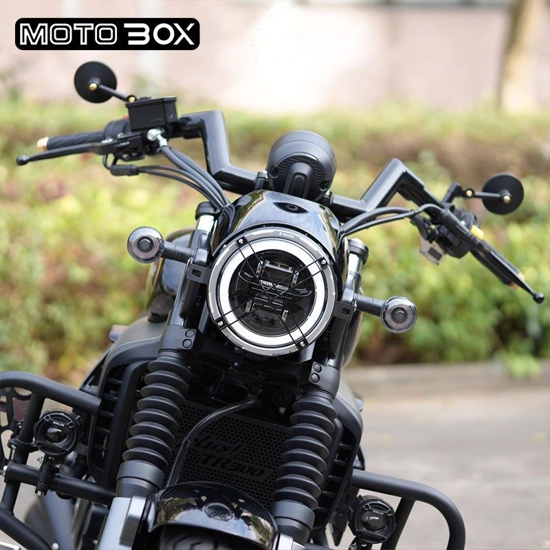 豪爵TR300Plus改装大灯网前照灯保护罩大灯罩铝合金格栅护网配件