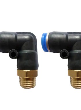 蓝色公制外螺纹弯头PL6-M10*1 PL12/6/10/8-M10/M8/M12*1.25*1.75