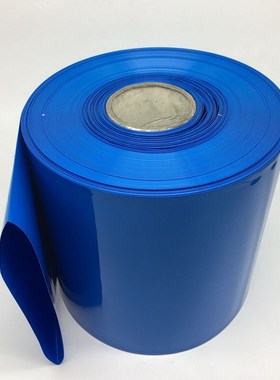 厂家直销宽200mm-500mmpvc热收缩管 18650锂电池组 蓝色热缩管