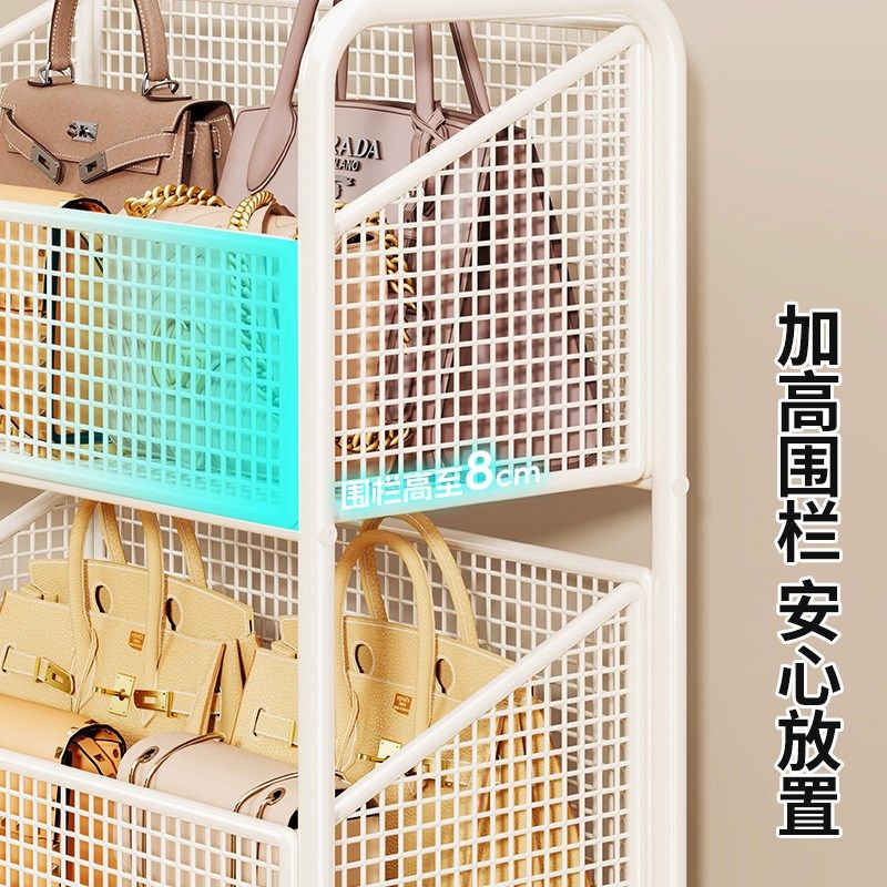 门后包包收纳架落地包包收纳袋夹缝置物架包架窄柜放皮包展示架子