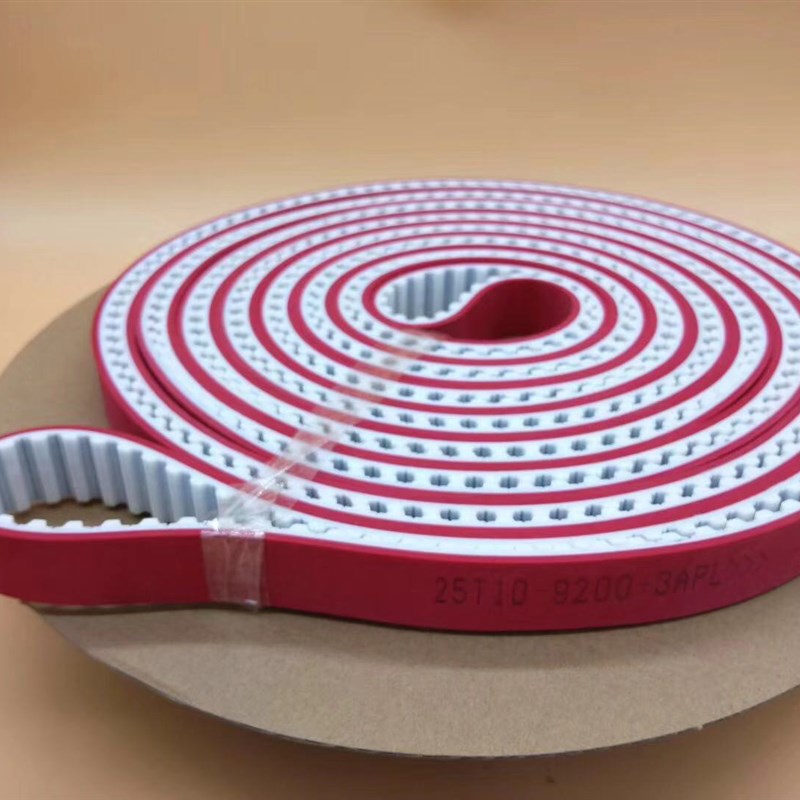 50AT20-7740+4T玻璃磨边机 红胶色双边磨同步带输送带传送皮带