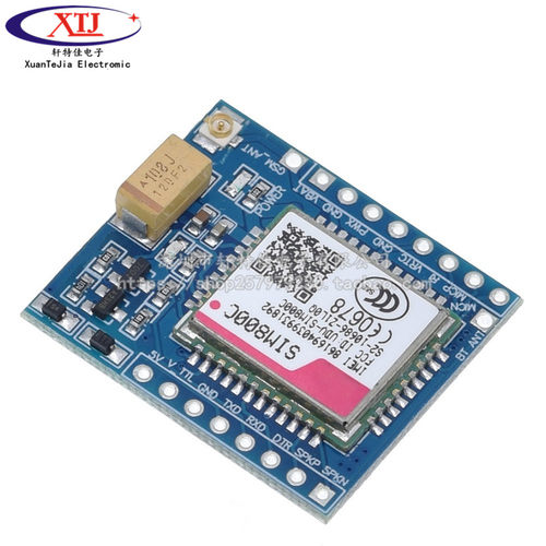 SIM800C GSM GPRS模块5V/3.3V TTL 适配STM32 C51程序与蓝牙和TTS