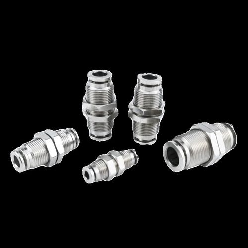 气动气管接头高温高压耐腐蚀全铜镀镍快速快插接头串隔板PM6/8/10