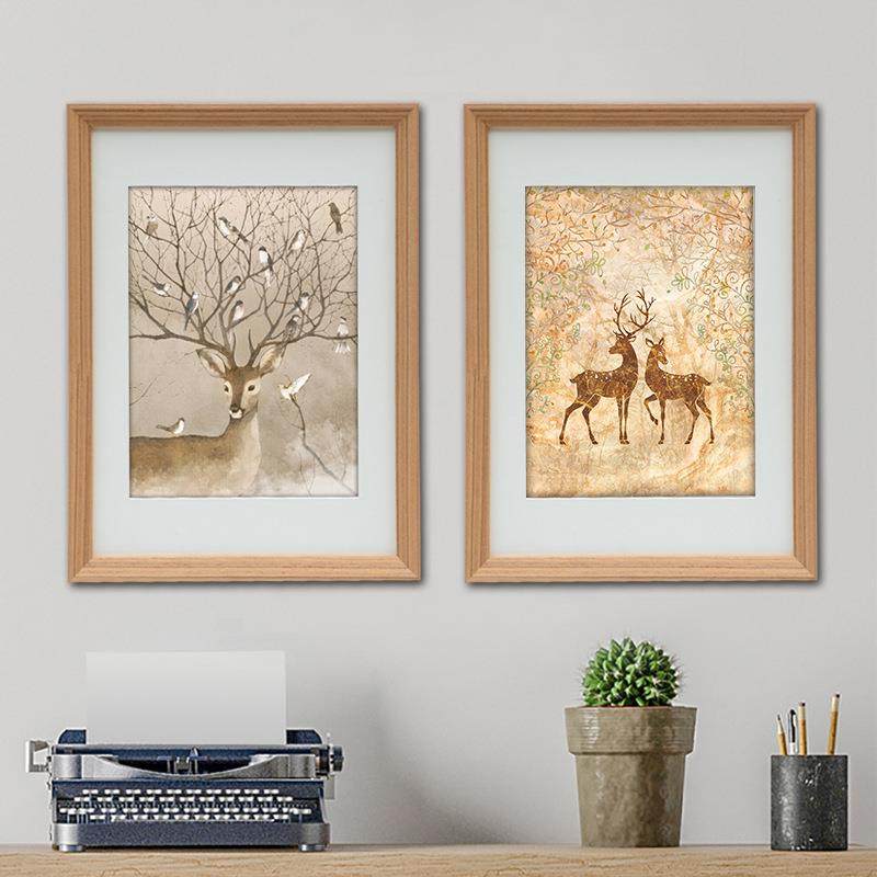 实木大相框挂墙画框装裱简约A4A3 20 24寸4K八 50*70拼图装饰画框,家居饰品,DIY亲子装饰画,淘宝优惠券,粉丝福利购,淘宝优惠卷