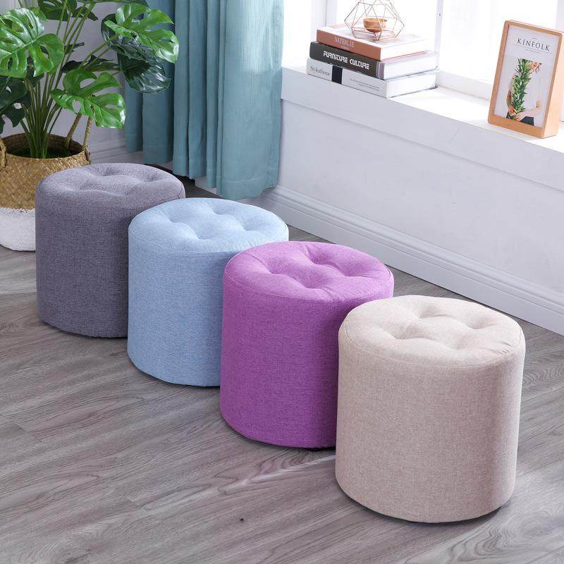 凳子家用布艺时尚客厅沙发凳茶几凳门口换鞋凳实木小板凳矮凳圆凳,住宅家具,换鞋凳,淘宝优惠券,粉丝福利购,淘宝优惠卷