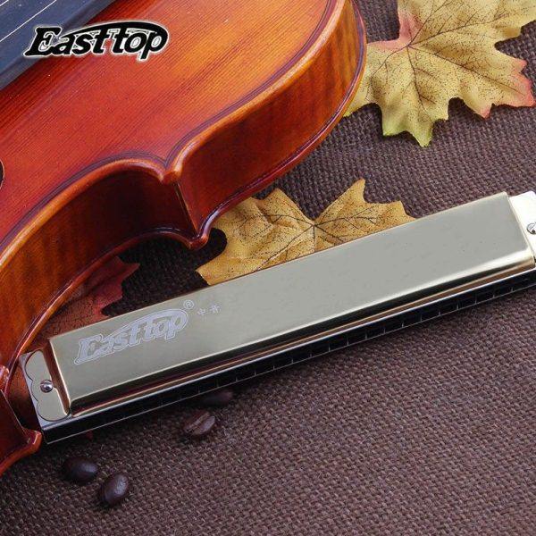 Easttop东方鼎T2409初学者24孔中音口琴C调新手入门练习演奏学生