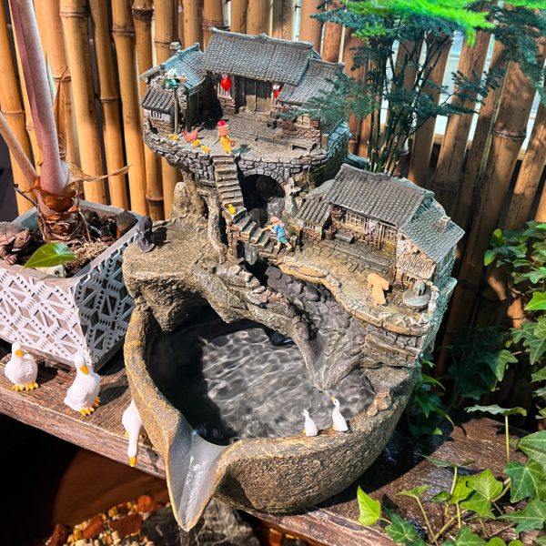 天台华莲微景观流水古法鱼缸水循环造景过滤器养鱼生态缸庭院水景,家居饰品,户外/庭院摆件,淘宝优惠券,粉丝福利购,淘宝优惠卷