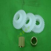 POM塑料赛钢尼龙1模48齿50齿52齿镶铜套齿轮加工
