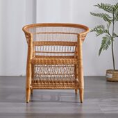 藤椅天然真藤编沙发椅家用单人休闲椅老人椅现代简约藤椅子靠背椅