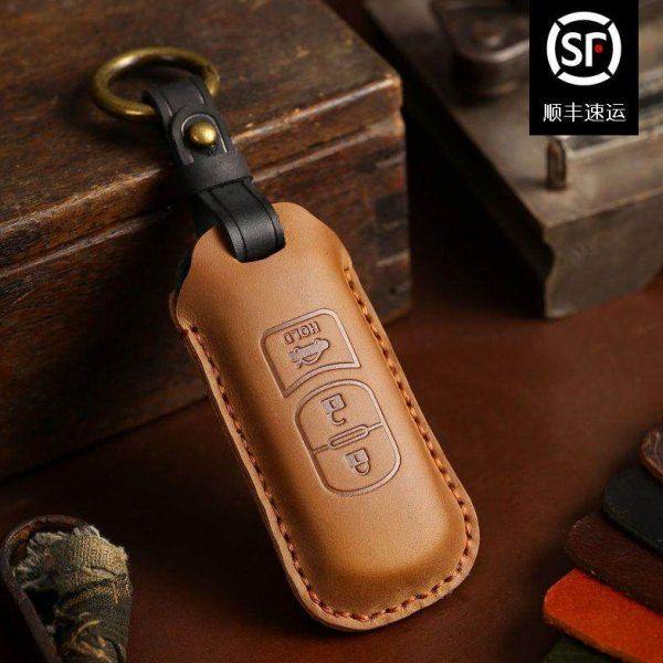 钥匙马自达套cx包5扣真皮阿特兹壳昂克赛拉款30车专用3/4汽车高档