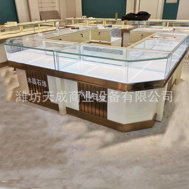 定/制珠宝展柜烤漆珠宝展示柜 银饰玉器翡翠展柜设计装修珠宝柜台