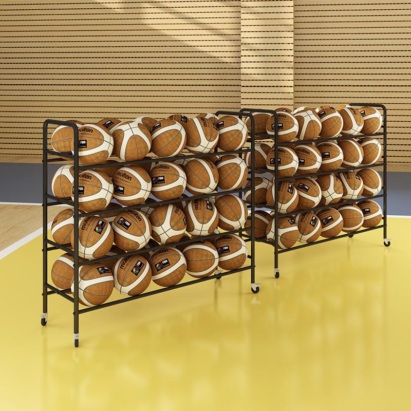 儿童篮球收纳架室内免打孔多层落地式陈列架可移动篮球收纳置球架