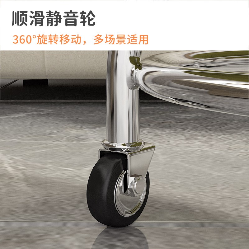 万向轮小凳子家用矮凳滑轮带靠背C小板凳结实耐用小椅子客厅小凳