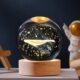 太阳系水晶球桌面摆件送女友学生玻璃球小夜灯装 饰品生日礼物