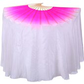 秀色真丝双面扇渐变色秀色舞蹈扇子加长秧歌跳舞扇子表演扇子