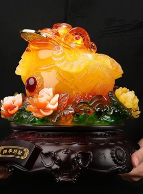 招财金蟾蜍摆件旺财大号饭店店铺办公室客厅O收银台装饰开业送礼