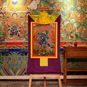 饰画挂画 大势至菩萨挂件西藏修法家用居家用品装 藏村 金刚手唐卡