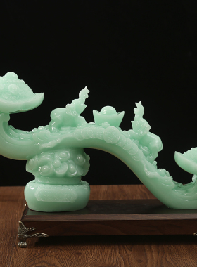 玉石玉如意摆件客厅家居玄关电视柜E酒柜装饰品乔迁新居搬新家礼