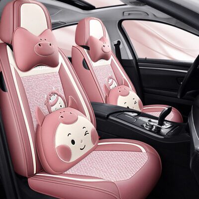 2022汽车坐垫可爱冰藤5D座椅套新款女神网红夏天专用车垫改装座垫