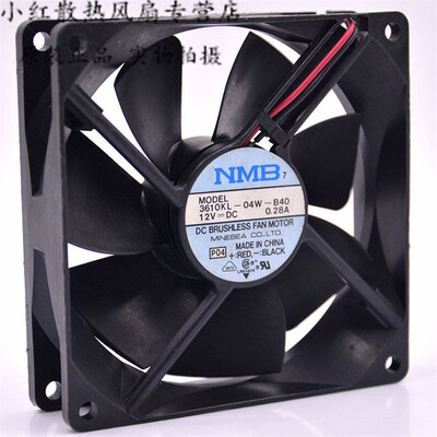NMB 3610KL-04W-B40 9025 12V 0.28A 9CM 超静音 双滚珠 散热风扇
