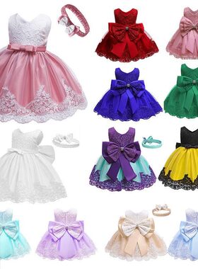 女小童一周岁生日公主裙子秋加绒新年裙衣服春款幼儿三宝贝连衣裙