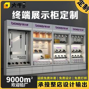 灯具产品展示柜饰品门店木质烤漆展柜化妆品不锈钢货柜铁艺陈列柜