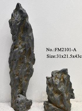 仿真假石头园林装饰玻璃钢石头假山绿植景观搭配摆件造景摆件