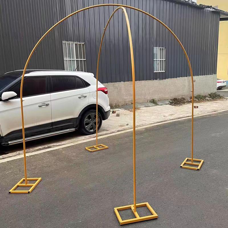 新款婚庆道具铁艺拱门花架T台过道摆件森系婚礼布置装饰圆形拱门