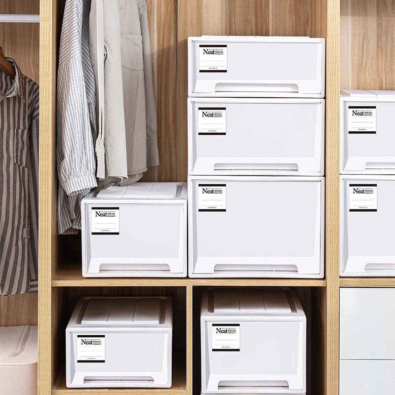 加厚抽屉式收纳箱内衣衣服整理箱大号塑料衣物收纳盒衣柜省空间