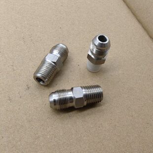 1细牙D型扩口黄油管高压接头304材料0214 转M14 不锈钢接头Zg1