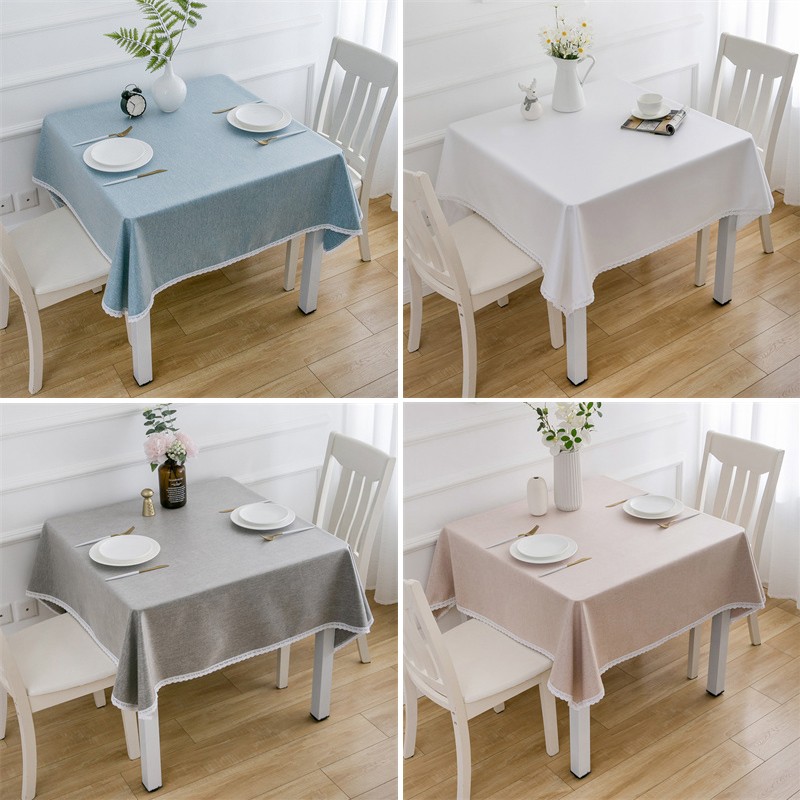 棉麻桌布正方形防水防油家用高级感北欧风茶几餐桌布布.艺方桌台
