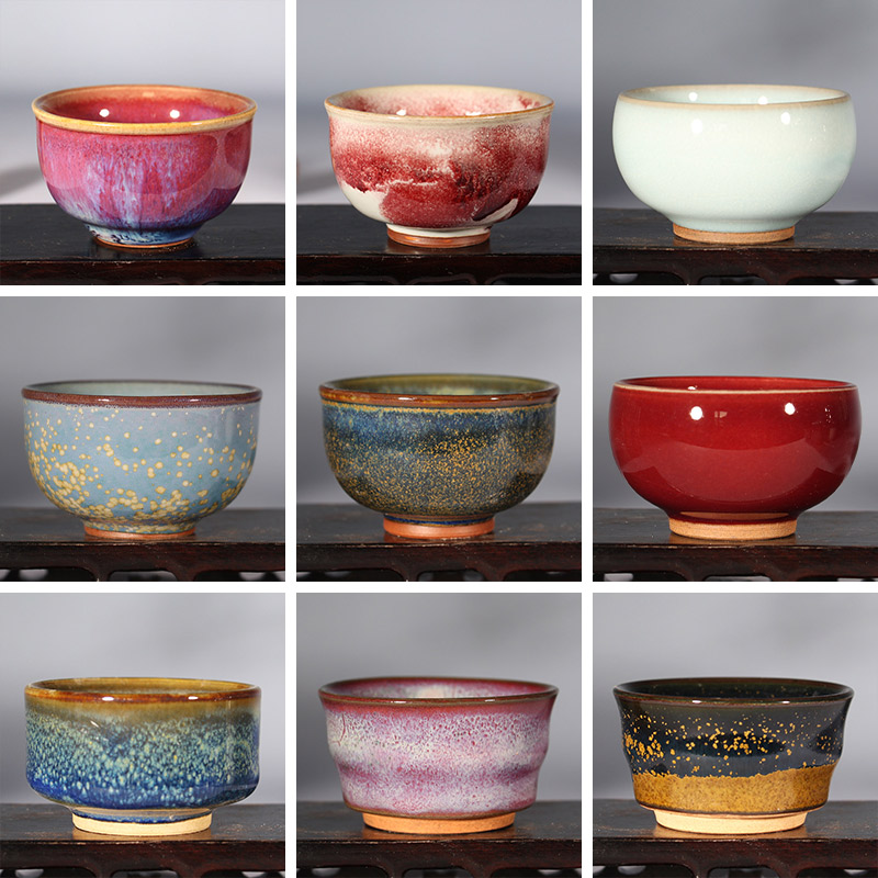 神垕钧瓷客人杯单杯小号个人品茗杯F陶瓷中式钧窑功夫茶具小酒杯