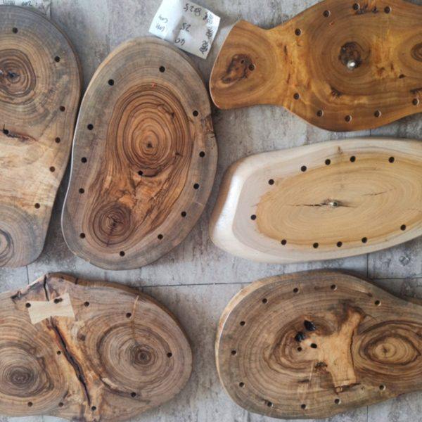 原木质年轮时钟表复古田园个性静音实木挂钟客厅大号创意壁钟