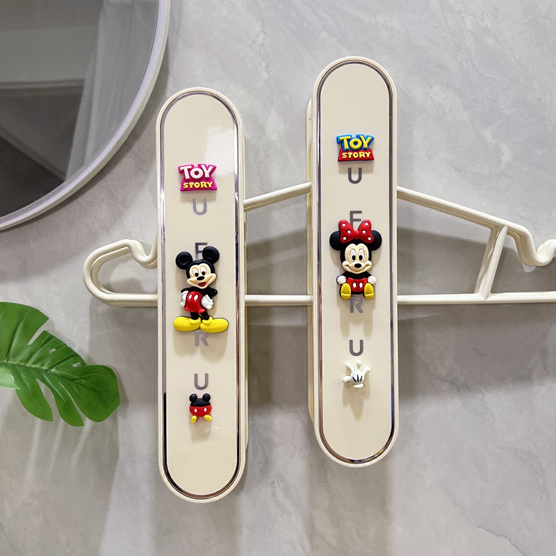 免打孔阳台壁挂伸缩晾衣架折叠家用收纳神器可爱卡通创意学生宿舍