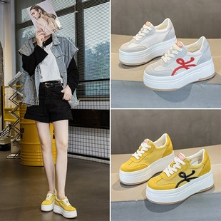 百搭 透气休闲松糕运动德训鞋 小个子内增高9CM网面老爹鞋 女夏新款