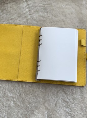 手工制作A5活页本黄色水波纹牛皮记事本diy材料包真皮笔记本头层