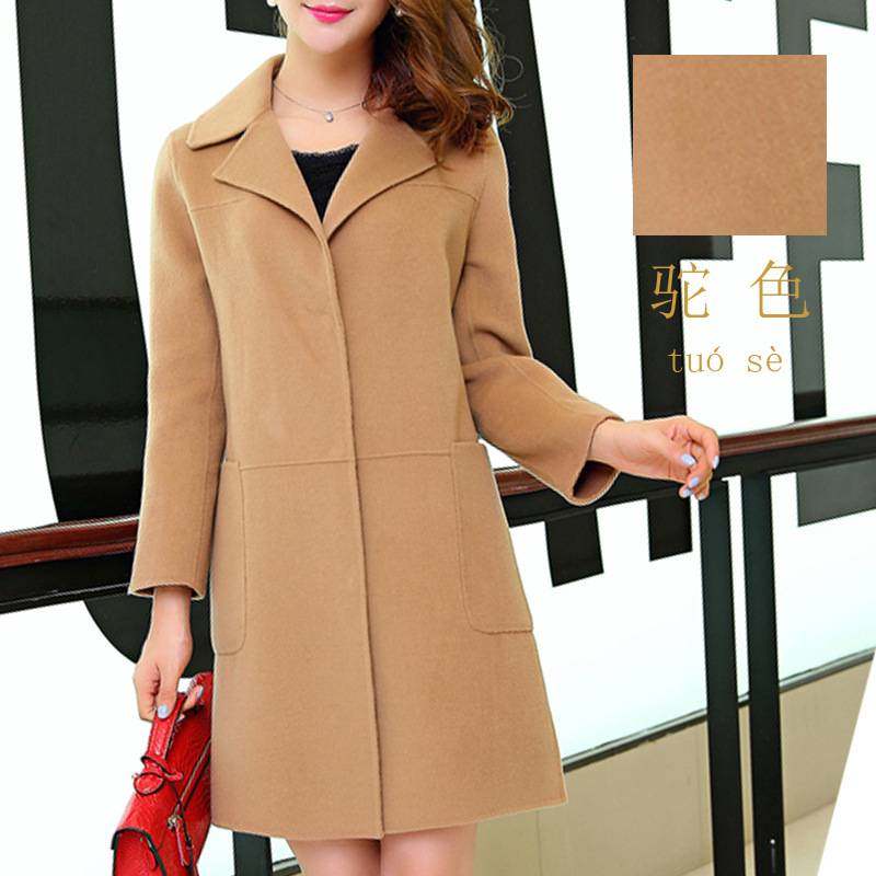 100羊毛双面呢布料 880g羊毛毛呢面料 秋冬素色羊毛大衣面料