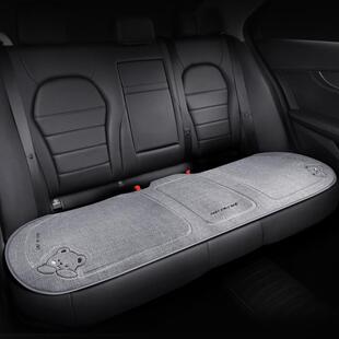汽车后排坐垫一体单片长条后座垫子座垫后排座夏季亚麻四季通用女