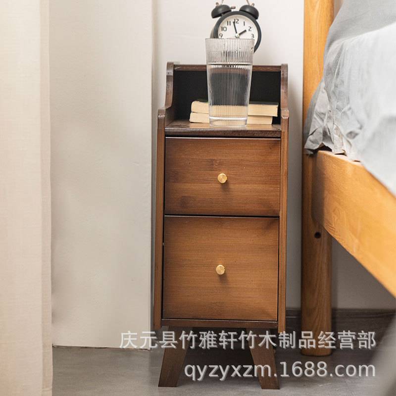 小型床头柜现代简约卧室床边柜窄夹缝收纳柜轻奢边柜置物架储物柜