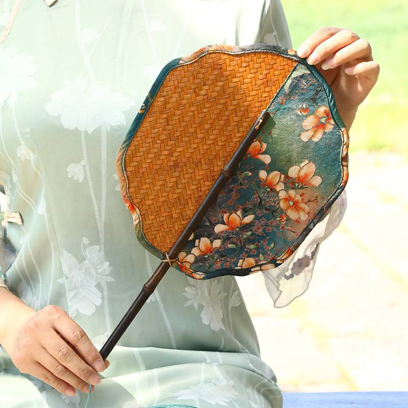 手工竹编扇子中式大漆复古团扇老式夏季纳凉蒲扇国风青蓖扇芭蕉扇