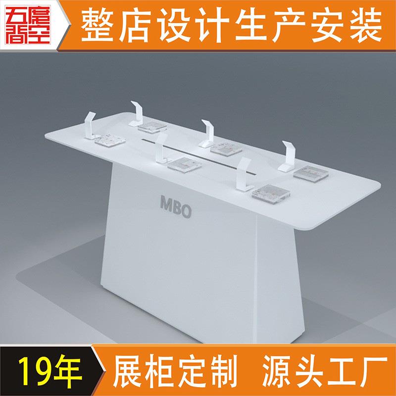 手机店烤漆木质展示台数码产品陈列架体验台小型电子产品中岛柜