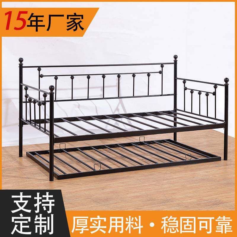 铁艺床儿童简约沙发床折叠两用拼接加厚家用单人沙发客厅子母床